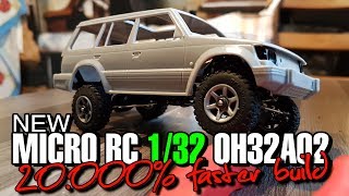 Micro RC 132 Mitsubishi Pajero OH32a02  20000 faster build [upl. by Ardnod23]