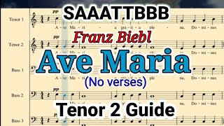 AVE MARIA Franz Biebl Tenor 2 Guide [upl. by Ardnoyek]