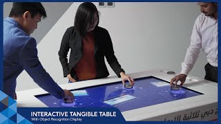 Interactive Tangible Table with Object Recognition Display  TAKELEAP [upl. by Charmane]