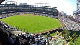 Coors Field Water Fountains in Center Field [upl. by Applegate]