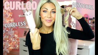 TYMO CURLGO CORDLESS AUTO CURLING IRON  REVIEW  DEMO [upl. by Nigen]