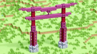 Minecraft  How To Build A Japanese Torii Gate [upl. by Ttekcirc269]