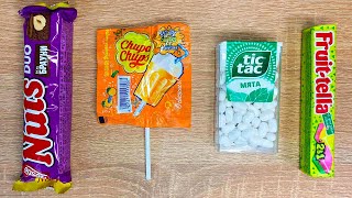 Satisfying Video  Unpacking Nuts Lollipop Candy Tic Tac and Fruitella ASMR [upl. by O'Donnell]