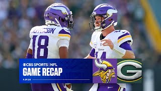 Vikings HOLD OFF Packers comeback bid 40 for first time since 2016  Game Recap [upl. by Neersan464]