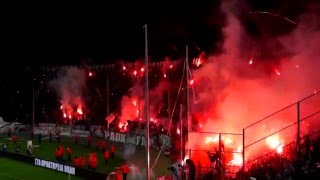 PAOK Saloniki Ultras great pyroshow against Olympiakos Piraeus Gate 4932014 [upl. by Leslee776]