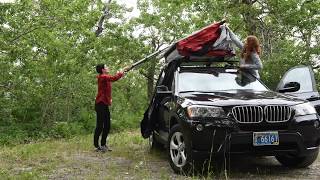 Yakima SkyRise Rooftop Tent SetUp Time Lapse [upl. by Alo995]