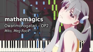 mathemagics  Owarimonogatari OP2  Piano arrangement Full version [upl. by Specht518]