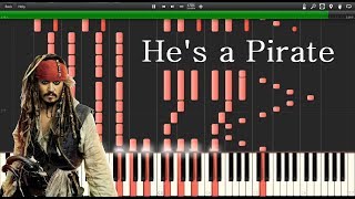 Hes a Pirate  Pirates of the Caribbean HARD VERSION Synthesia [upl. by Ielarol]