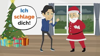 Deutsch lernen  Weihnachtsmann bricht ein  Wortschatz und wichtige Verben [upl. by Ojela]