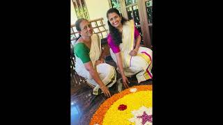 Our Onam Celebration  Pookalam Kodi and Sadya [upl. by Geer]