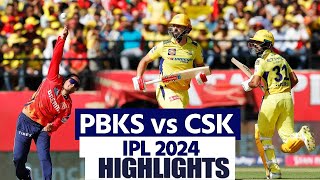 PBKS vs CSK IPL 2024 53 Match Highlights Punjab vs Chennai Highlights  IPL 2024 Highlights [upl. by Ettelra]