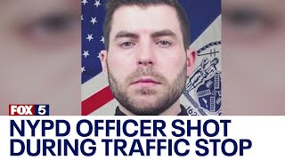 NYPD officer shot killed in line of duty during traffic stop [upl. by Azaria]