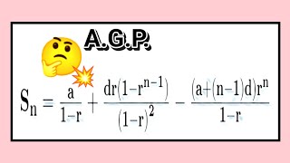 ArithmeticGeometric Progression AGP Explained maths [upl. by Froemming]