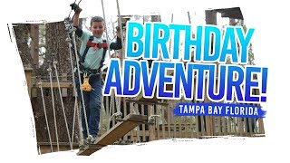 A Zip Line Birthday Just North of Tampa Bay  TreeHoppers Aerial Adventure Park [upl. by Katlin]