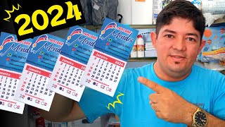 MINI CALENDÁRIO 2024 PASSO A PASSO SIMPLES E RÁPIDO COM ÍMÃ DE GELADEIRA [upl. by Aicelet]