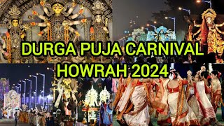 জমজমাট দূর্গা পুজো কার্নিভাল  Howrah Durga Puja Carnival 2024  Ramkestopur Ghat 🙏🙏 [upl. by Alyal706]