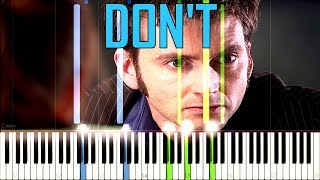 Dont  Doctor Who Synthesia Piano Tutorial [upl. by Prouty]