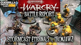 WARCRY Battle Report  Ep 06  Ironjawz vs Stormcast Eternals [upl. by Enneiviv]