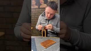 Step by Step Leather Wallets Making Process leathergoods leathercraft leather [upl. by Yllaw20]