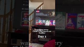 watching every child’s play movie on netflix DAY ONE chucky childsplay dayone horrormovies [upl. by Ronacin]