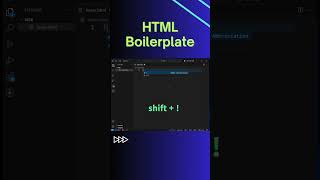 How to generate HTML boilerplate code in VS Code HTML tutorial for beginners shorts [upl. by Ennirok]