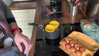 ASMR OXO good grips egg poacher so easy to use 😍 [upl. by Maharg640]