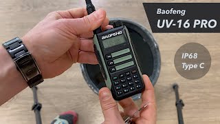 Baofeng UV16 PRO Полный обзор с разборкой корпуса и тестом влагозащиты [upl. by Elehcor]