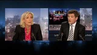 BFM Politique Marine Le Pen face à Benoist Apparu  0906 [upl. by Donelle]