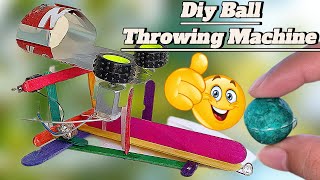 How To Make Working Ball Throwing DC Motor Machine Project  Science Experiment [upl. by Naes]