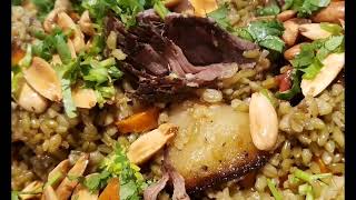 Makluba freekeh Recipe 🤤😋 Upside Down Freekeh 👍 [upl. by Luby]