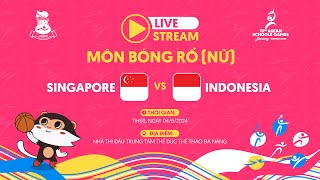 LIVE WOMEN’S BASKETBALL  SINGAPORE VS INDONESIA  ASEAN SCHOOLS GAMES 2024 [upl. by Alcot]