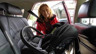 How to install Silver Cross Dream iSize with a seat belt  Baby Lady Canterbury [upl. by Anitnelav]