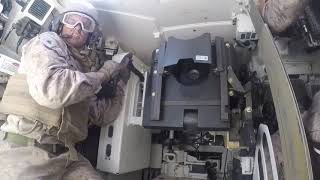 M1A1 quotAbramsquot firing range  crew camera shows loading mechanism [upl. by Sirraj]