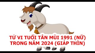 Tử vi Tân Mùi 1991 năm 2024 Nữ mạng  Thái Dương chiếu mạng [upl. by Bijan]