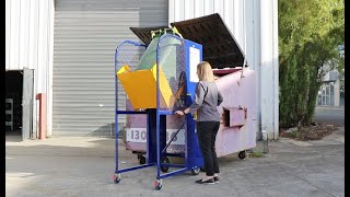 Liftmaster Ecolift bin lifter demonstration  Empty wheelie bins with ease  Safe waste management [upl. by Scheers]