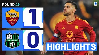 ROMASASSUOLO 10  HIGHLIGHTS  Pellegrini secures three points for Giallorossi  Serie A 202324 [upl. by Tilden]