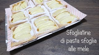 Sfogliatine di pasta sfoglia alle mele RICETTA FACILISSIMA [upl. by Akerdnahs]