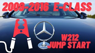 How To Jump Start Mercedes Benz EClass▶️ MBZ W212 Battery Jump Start [upl. by Tabina855]