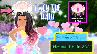 I WON THE NEW MERMAID HALO IN ROYALE HIGH [upl. by Ahsaek]