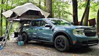 Ford Maverick Overland Camping in North Georgia  ChattahoocheeOcanee National Forest [upl. by Tremann]