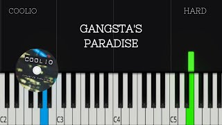 Coolio  Gangstas Paradise  HARD Piano Tutorial [upl. by Oicnaneb860]