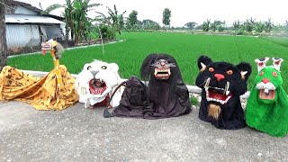 Barongan jerapah barongan jenggot kelinci dan barongan putih keluar jalan santai [upl. by Nirot554]