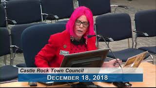 Kratom Caryn Ann Harlos testimony Dec 2018 to Castle Rock Town Council [upl. by Ogeid]