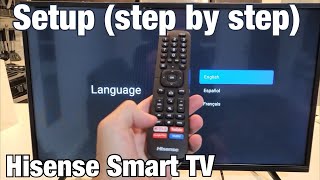 Hisense Smart TV How to Setup Step by Step from beginning [upl. by Werdna]