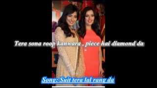 Suit Tera Lal Rang Da Lyric [upl. by Ydne]