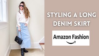 8 ways to wear LONG DENIM SKIRT ❤️‍🔥top 2023 fashion trend [upl. by Aset]