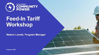 FeedIn Tariff FIT Workshop on February 9 2022 [upl. by Meletius954]