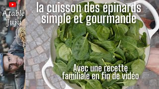 Recette épinards comment cuire des épinards [upl. by Yecaw]