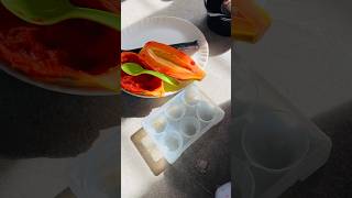 Papaya facial for glowing skin 🥰🥰shots skintighting skincaretips skin pappaya makeup yt [upl. by Airat]