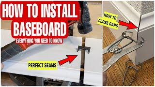 HOW TO INSTALL BASEBOARD Everything you need to know for an easy flawless install [upl. by Ruy285]